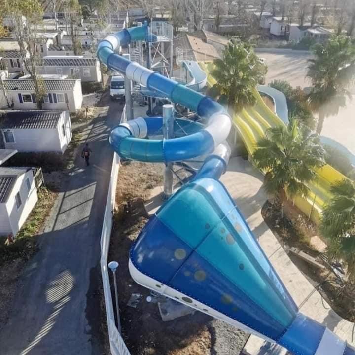 Mobilhome Vias Plage Dans Camping Exterior foto